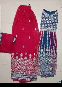 Indo Western Theam Lahenga And Crop Top