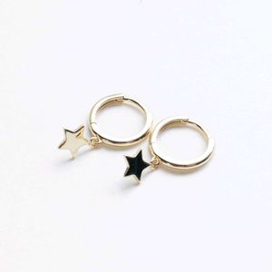 Star Charm Hoop Earrings