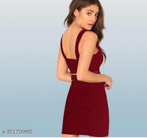 Burgundy Cutout Mini Dress