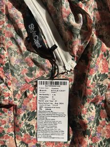 Stylecast Pink Floral Printed Fit &amp; Flare Dress