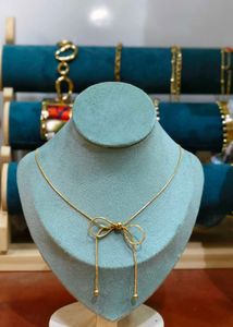 Bow Knot Lariat Necklace