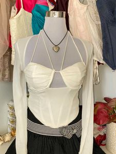 Sheer Bustier Corset Top