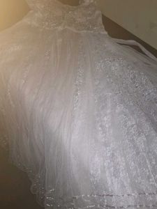 Elegant White full frock 🤍