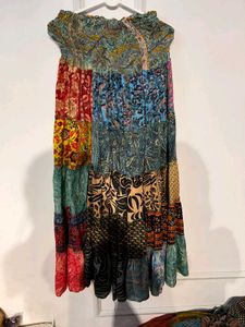 Boho Skirts With Smocked Waist