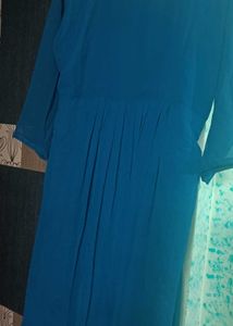 Teal Embroidered Maxi Dress