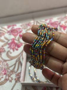 Colorful Beaded Bangle Bracelet