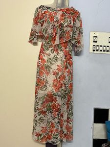Pintrest Floral Print Maxi Dress