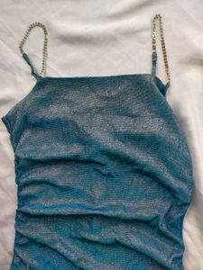 (Urbanic) Glittery Blue Rhinstone Chain Dress💙🔵