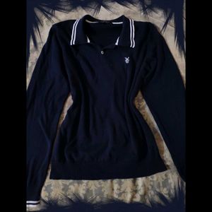 Japanese Aesthetic Collared Full Sleeve T Shirt
