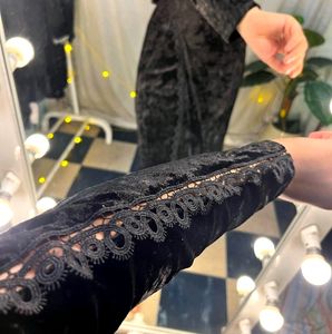 Black Velvet Wrap Dress