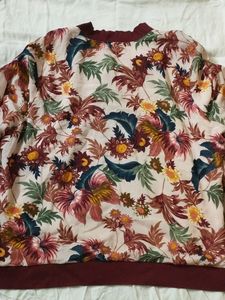 Floral Print Bomber Jacket