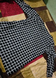 ❤️Casual Black Checked Top For Women I 40bust