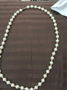 Cream &amp; Gold Bead Necklace