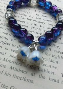 Dual Shade Purple And Dark Blue With Flower