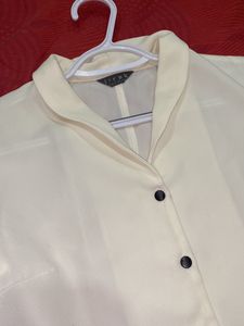 Light Yellow Full Sleeves Shirt Women