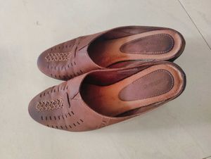 Catwalk Brown Slip-on Wedges