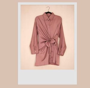 Rose Gold Dress with Tie