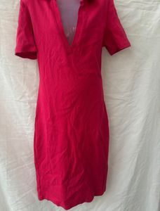 Zara Hot Pink Bodycon Dress - S (new)