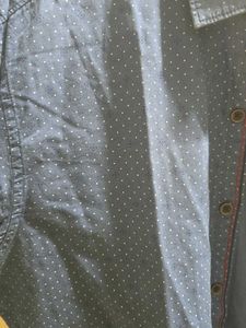 Blue Dotted Casual Shirt