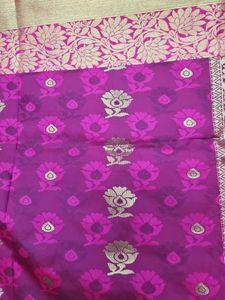 Pink Paisley Banarasi Saree