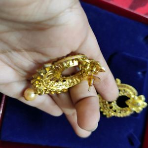 Elegant Chandbali Earrings Gold Plated