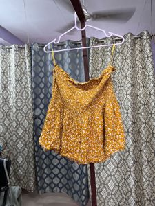 Yellow Floral Tube Top