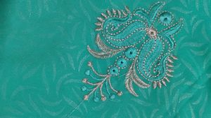 Saree With Silver Border