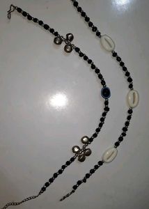 Boho Beaded Anklets - Set of 2