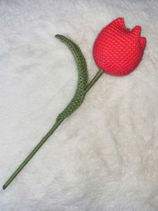 Crocheted Purple Tulip ( randome colour ) Any 2