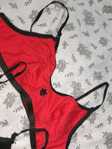 Black And Red Women Bra Size 34 To 36 Combo Set