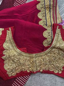 Elegant Pink &amp; blue Saree