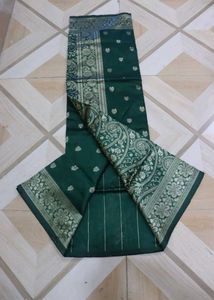 Green Banarasi Silk Saree