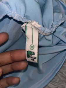 Chic Asymmetric Light Blue Top