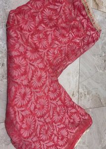 Elegant Pink Floral saree