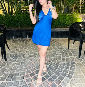 Blue Beautiful Balloon Dress