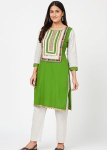 Green Beautiful Kurta With Trouser