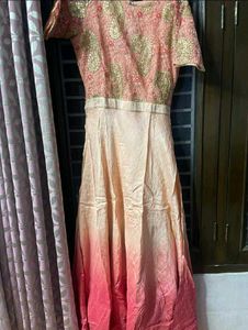 Elegant Peach Ethnic Gown