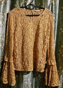 Lace Bell Sleeve Top