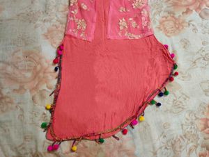 Pink Colour Kurti With Jacket 💗