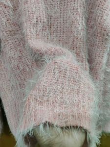 Pink Fuzzy Knit Sweater