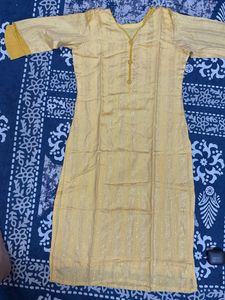 Vibrant Yellow Zari Suit
