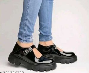 Black Platform Mary Janes