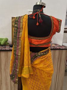 Elegant Yellow Saree