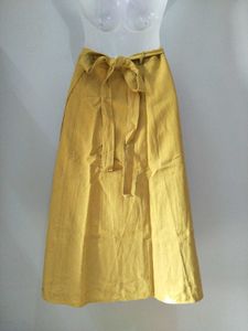 Mustard Yellow Wrap Around Skirt