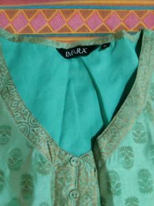 Mint Green Patterned Kurti