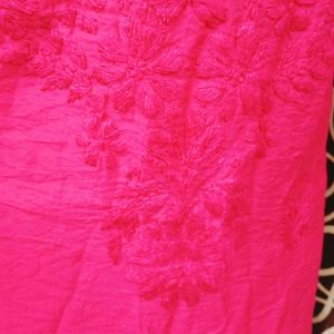 Elegant pure Chikankari Lakhnowi Kurti set