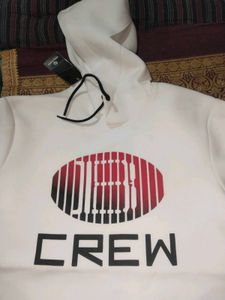 White Crew Hoodie sweatshirt jacket