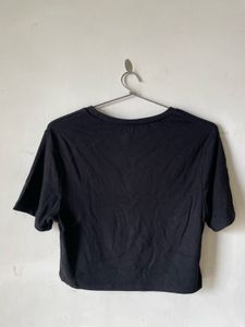 Black Cropped T-Shirt