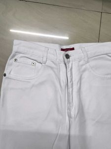 White Straight Leg Jeans