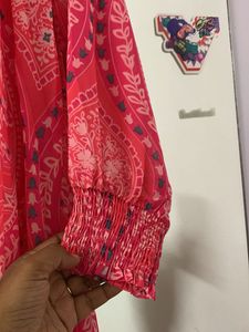 Paisley Print Sheer Jacket Overcoat